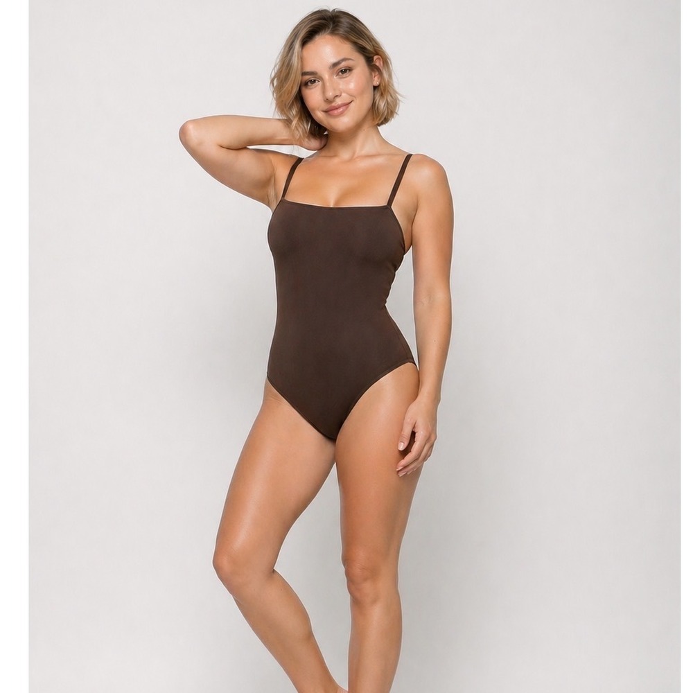 SKIMS Shaping Swim Cami One Piece Cocoa XXS